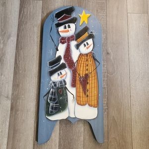Wooden Snowman Sign